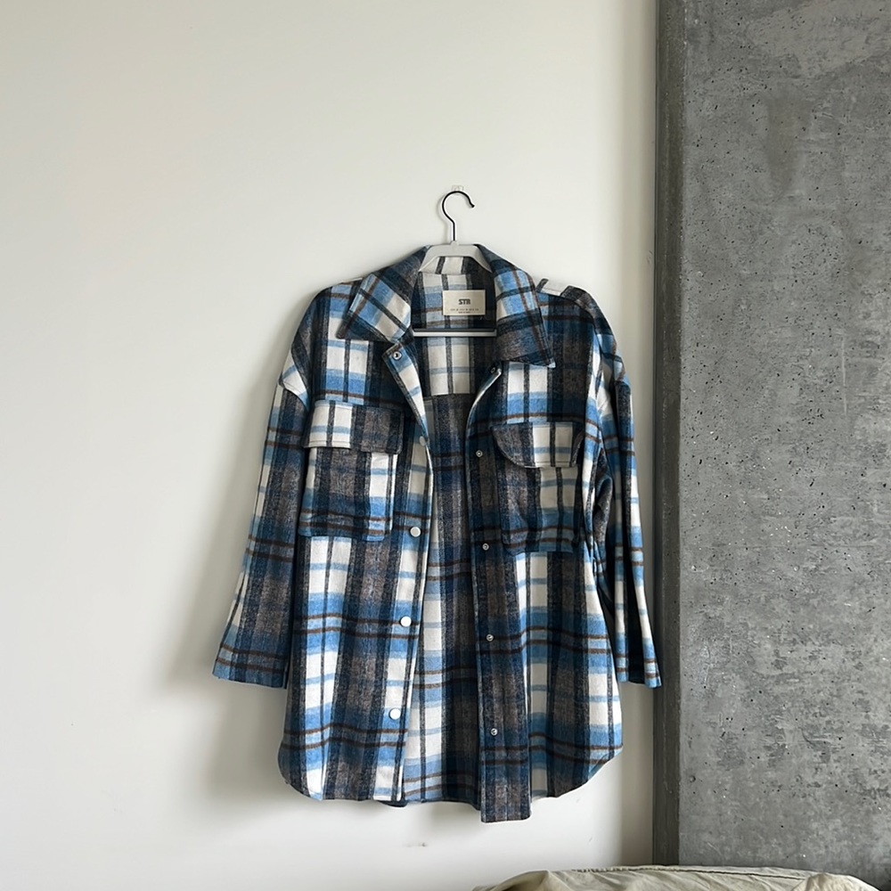 Oversized plaid jacket | bomber jacket